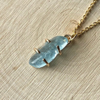 Brazilian Santa Maria Blue Aquamarine Pendant Necklace