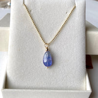 Natural Tanzanite Pendant Necklace