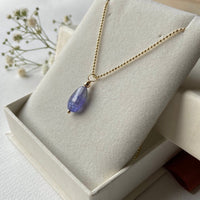 Natural Tanzanite Pendant Necklace