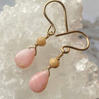Peruvian Pink Opal Earrings