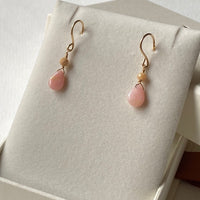 Peruvian Pink Opal Earrings