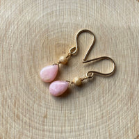Peruvian Pink Opal Earrings