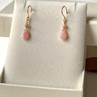 Peruvian Pink Opal Earrings