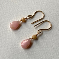 Peruvian Pink Opal Earrings