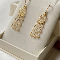 Ethiopian White Opal Earrings, October Birthstone