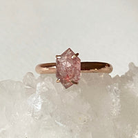 Ring with Strawberry Quartz