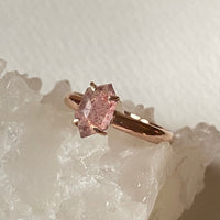 Ring with Strawberry Quartz