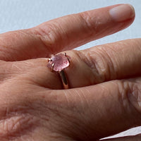 Ring with Strawberry Quartz