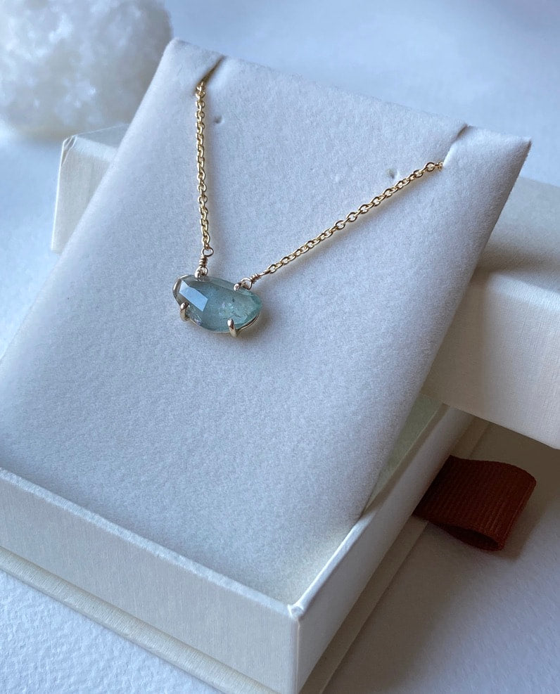 Moss Aquamarine Necklace