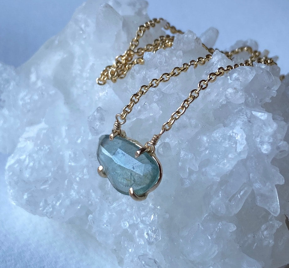 Moss Aquamarine Necklace