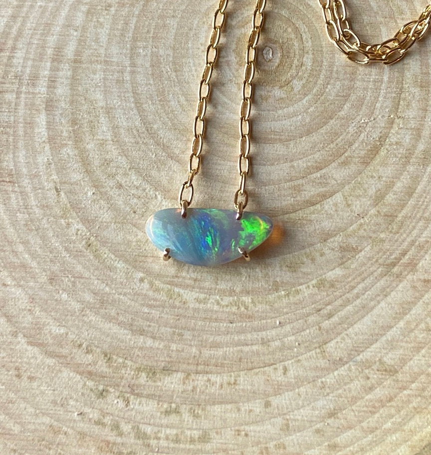Australian White Opal Necklace