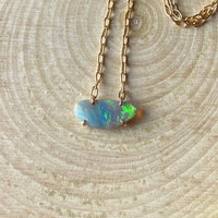 Australian White Opal Necklace