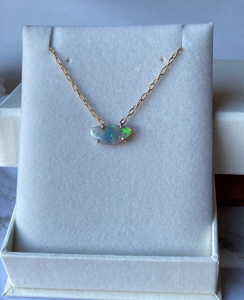 Australian White Opal Necklace