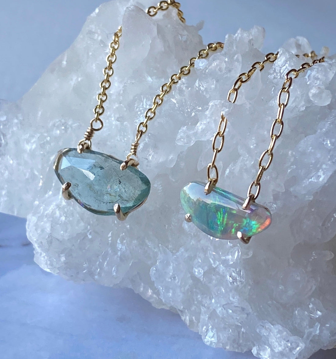 Australian White Opal Necklace