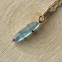 Brazilian Santa Maria Blue Aquamarine Pendant Necklace