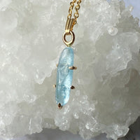 Brazilian Santa Maria Blue Aquamarine Pendant Necklace