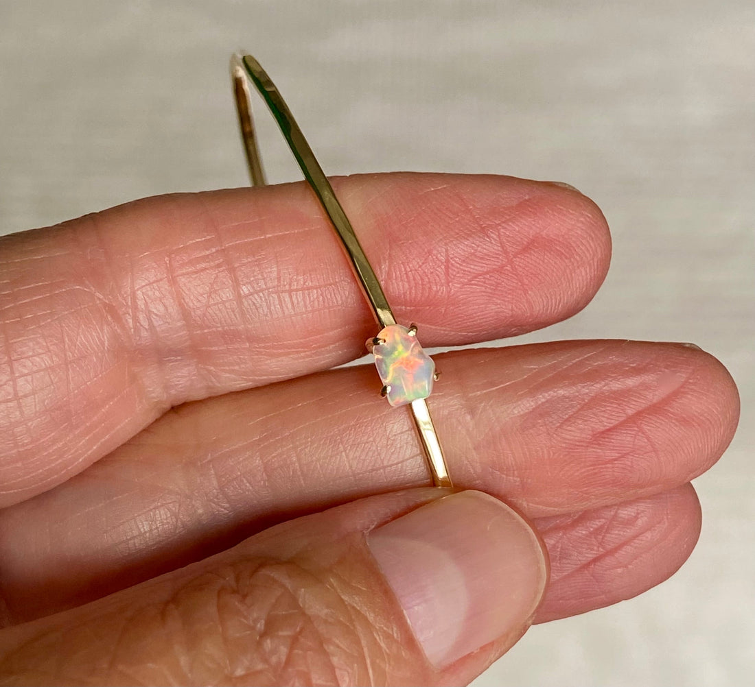 Ethiopian Welo Opal Bangle Bracelet
