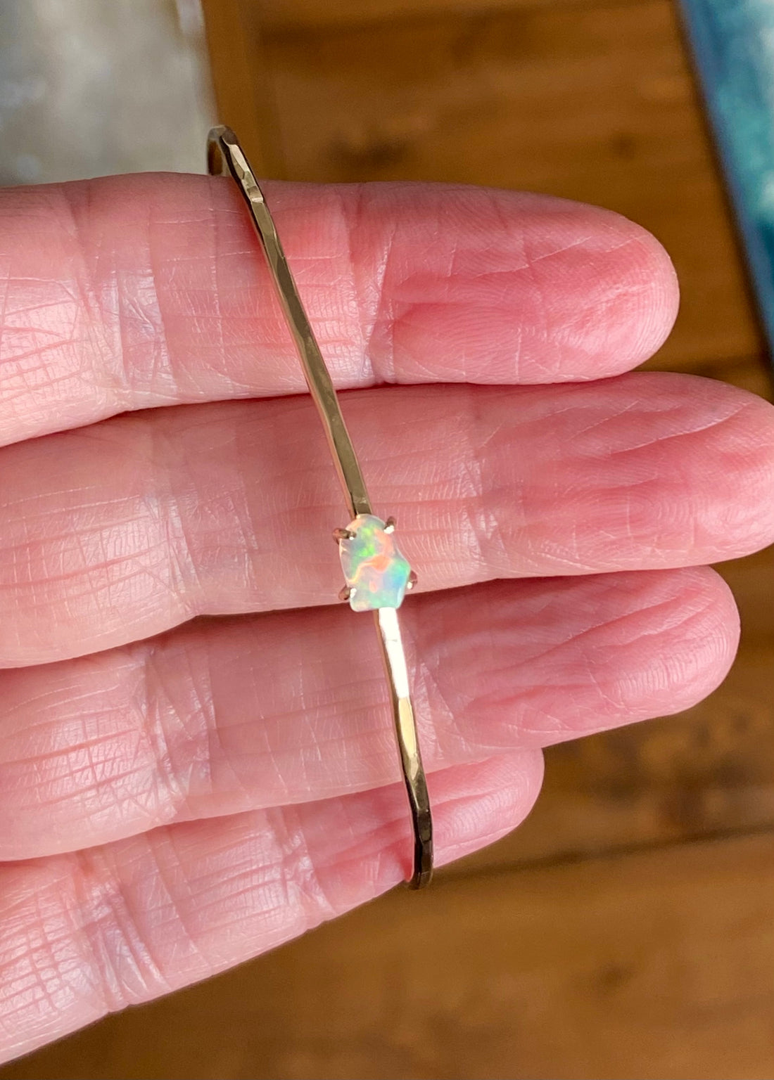 Ethiopian Welo Opal Bangle Bracelet