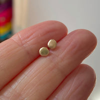 Recycled Gold Nugget Stud Earrings