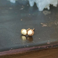 Recycled Gold Nugget Stud Earrings