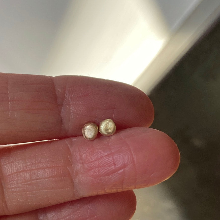 Recycled Gold Nugget Stud Earrings