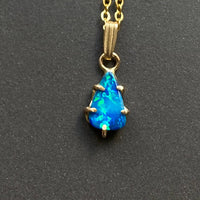 Australian Opal Pendant Necklace, October Birthstone Necklace