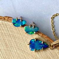 Australian Opal Pendant Necklace, October Birthstone Necklace