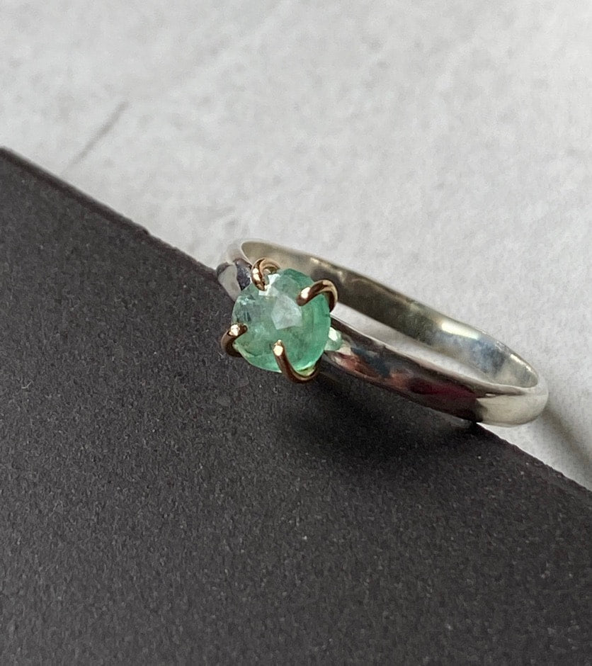 Light Green Emerald Ring