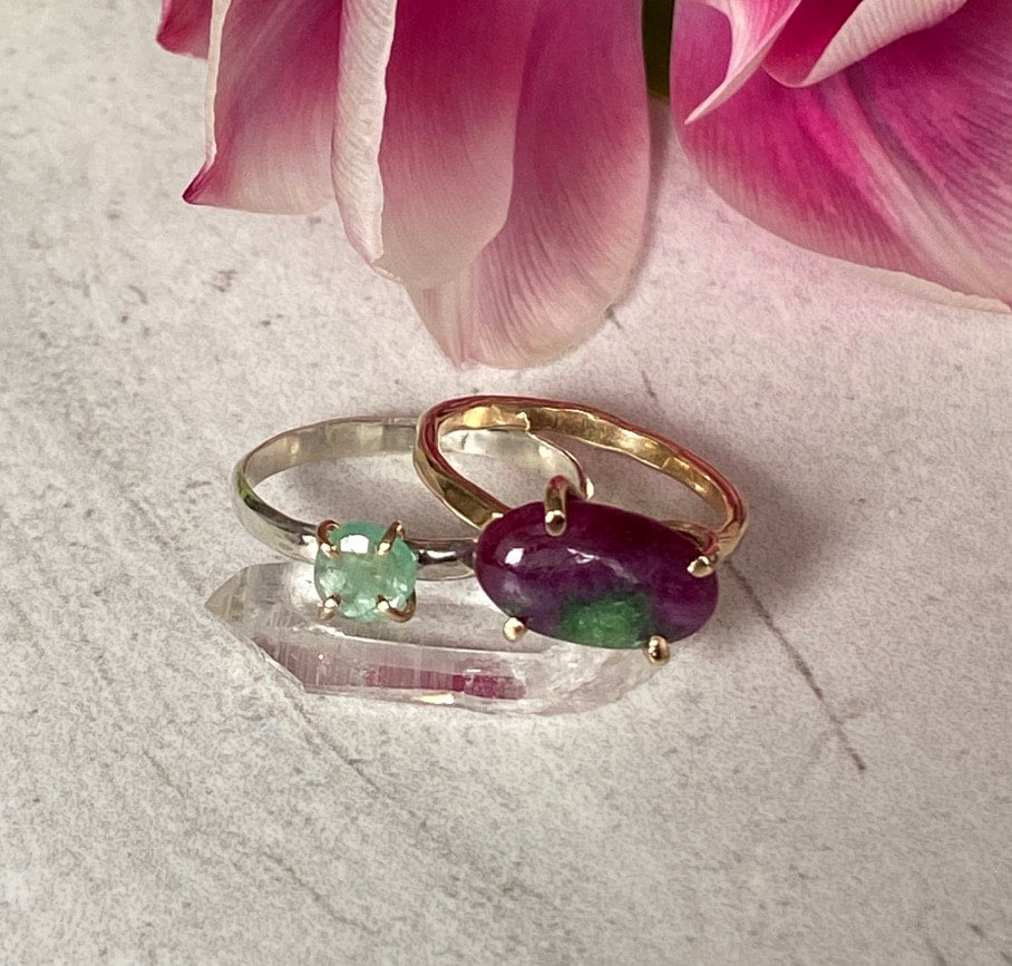 Light Green Emerald Ring