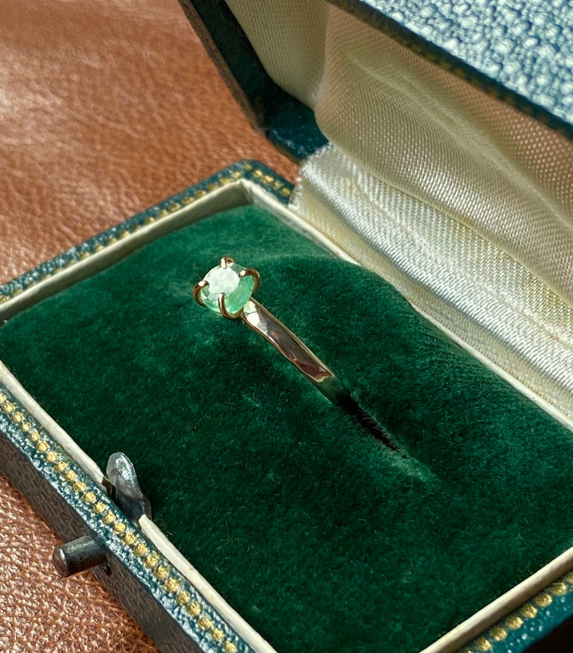 Light Green Emerald Ring
