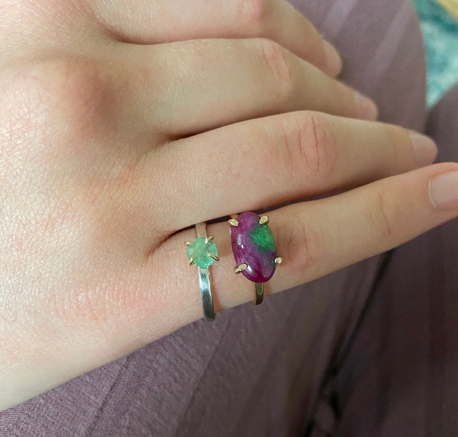 Ruby Zoisite Ring