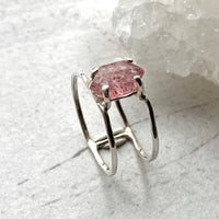 Strawberry Quartz Cage Ring