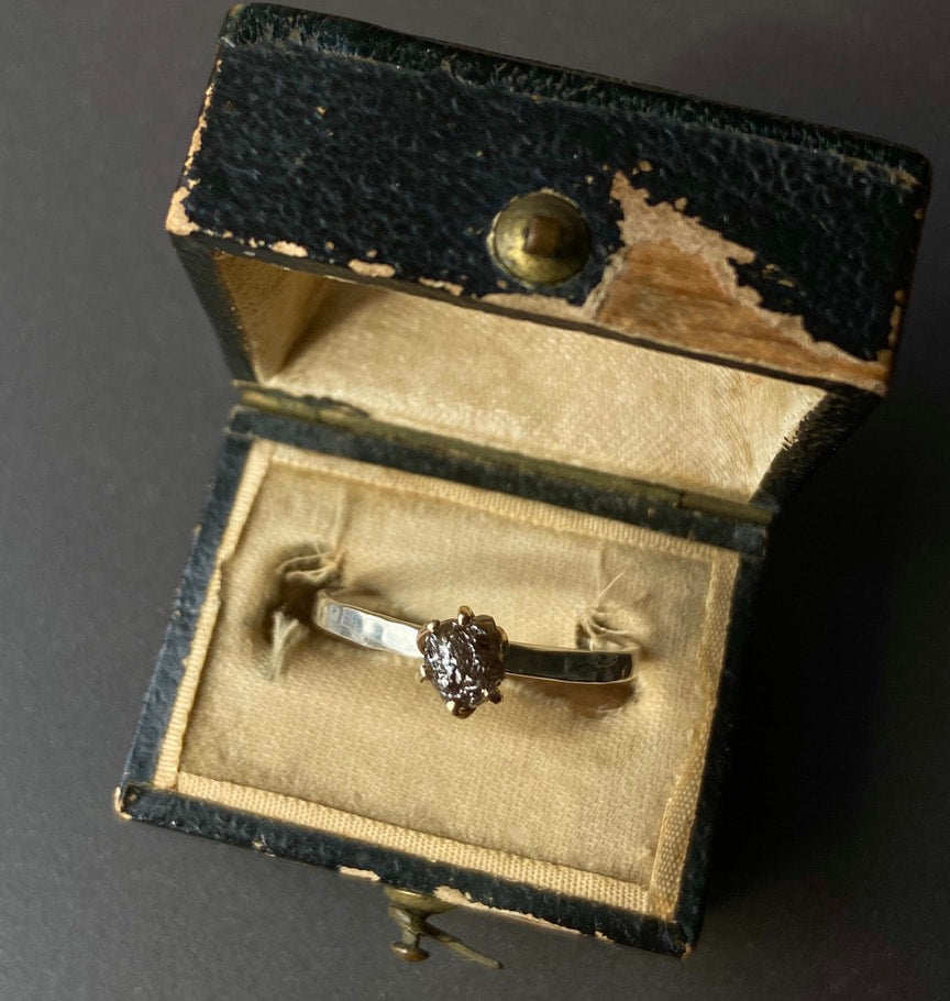 Raw Black Diamond Ring