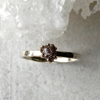 Raw Black Diamond Ring