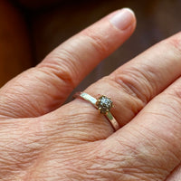 Raw Black Diamond Ring