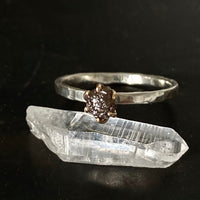 Raw Black Diamond Ring