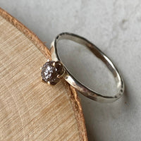 Raw Black Diamond Ring