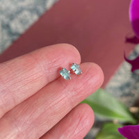 Raw Paraiba Tourmaline Stud Earrings