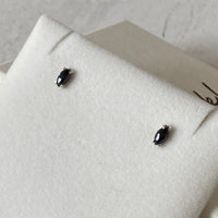 Black Spinel Stud Earrings