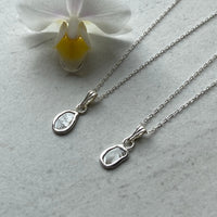 Salt and Pepper Diamond Slice Pendant Necklace