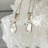 Salt and Pepper Diamond Slice Pendant Necklace
