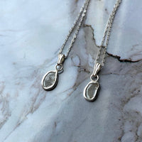 Salt and Pepper Diamond Slice Pendant Necklace