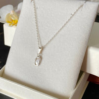 Salt and Pepper Diamond Slice Pendant Necklace