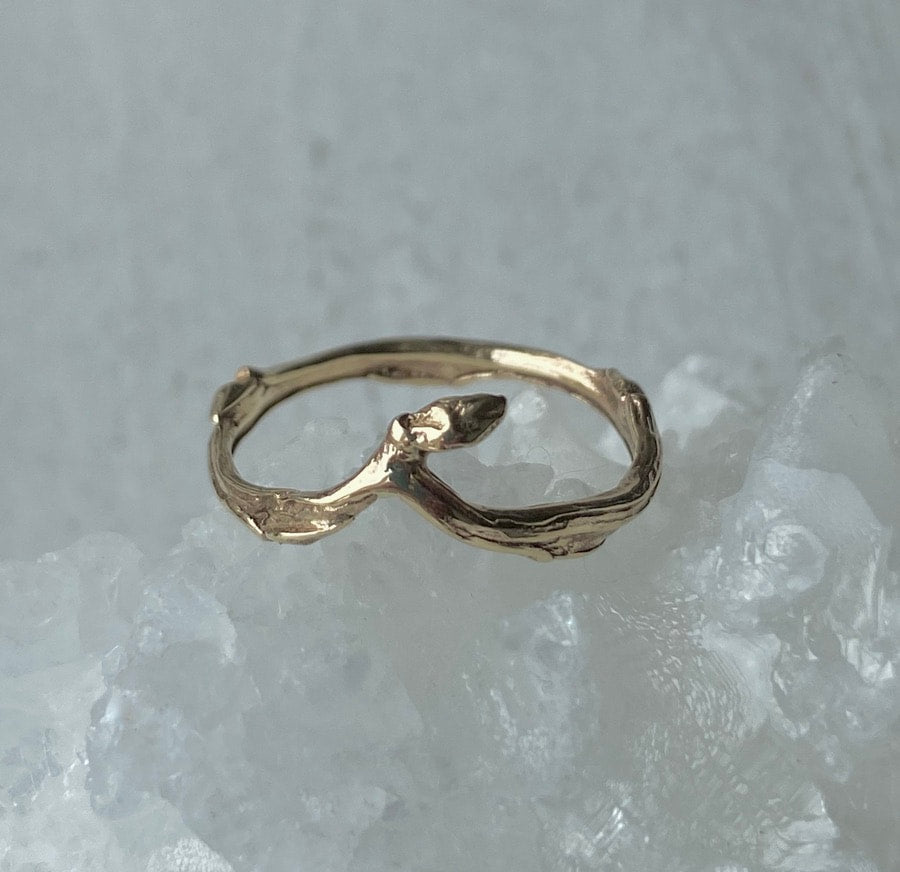 Blueberry Twig Ring, Twig Engagement or Wedding Ring