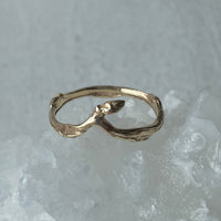 Blueberry Twig Ring, Twig Engagement or Wedding Ring