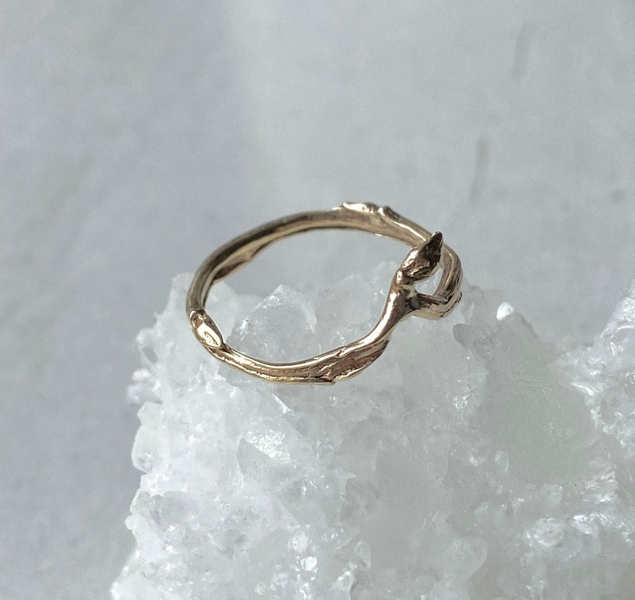 Blueberry Twig Ring, Twig Engagement or Wedding Ring