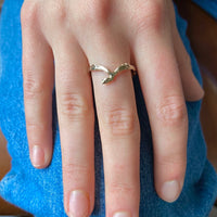Blueberry Twig Ring, Twig Engagement or Wedding Ring