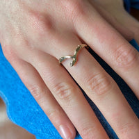 Blueberry Twig Ring, Twig Engagement or Wedding Ring