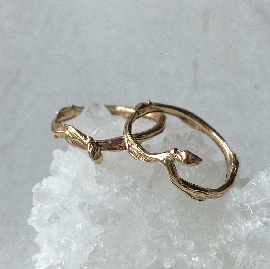 Blueberry Twig Ring, Twig Engagement or Wedding Ring