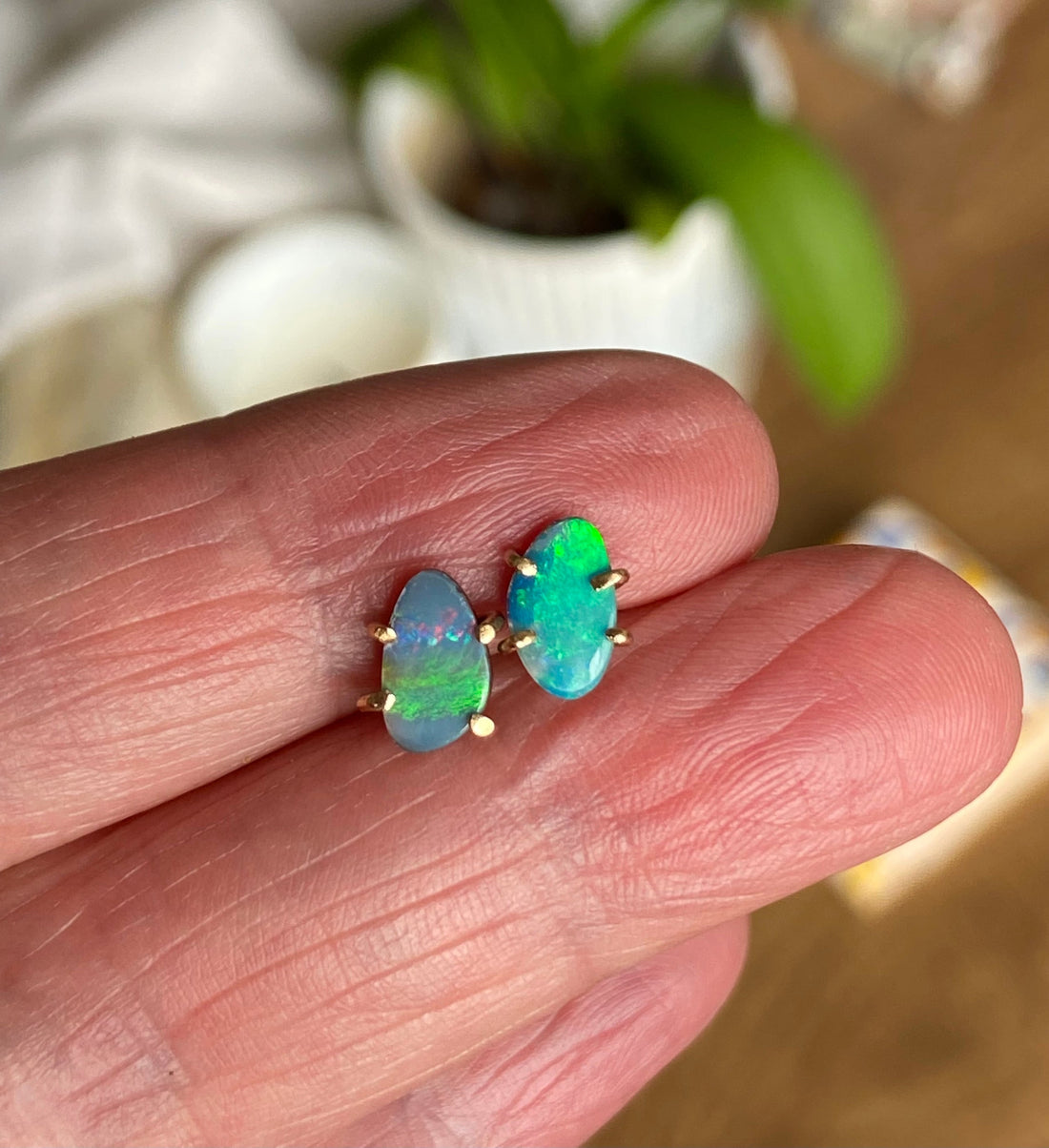 Australian Opal Stud Earrings